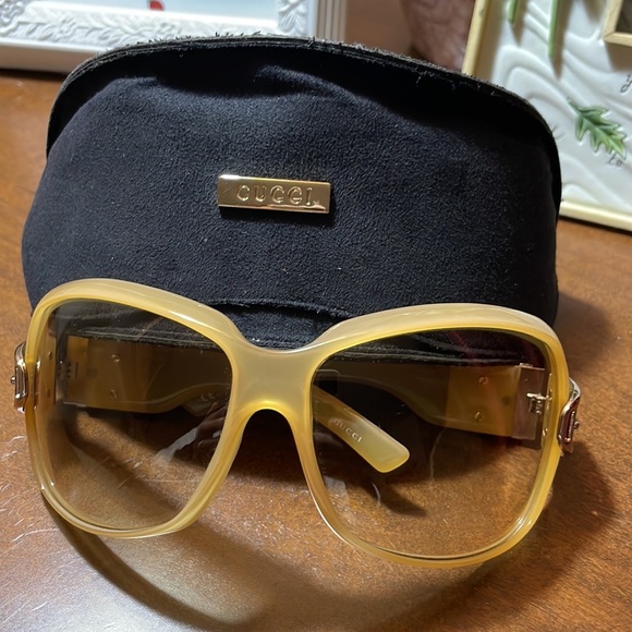 GUCCI SUNGLASSES Ivory brown colour - Picture 2 of 10